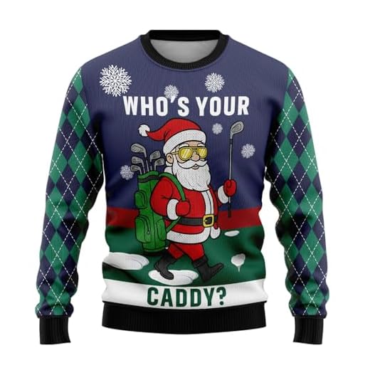 Funny Golf Santa Christmas Sweater