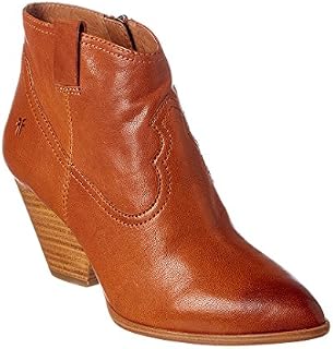 Frye Women's Reina Leather Ankle Bootie Pointed Toe (6 M, Cognac)