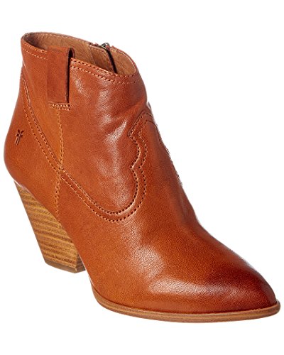 Frye Women's Reina Leather Ankle Bootie Pointed Toe (6 M, Cognac)