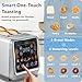 SAKAMOSH Smart Toaster 4 Slice, Touch Screen, Digital Toasters with 6 Browning Levels & 5 Bread Types, Bagel, Extra Long Wide Slots, Memory Function, Timer, 1400W, Stainless Steel