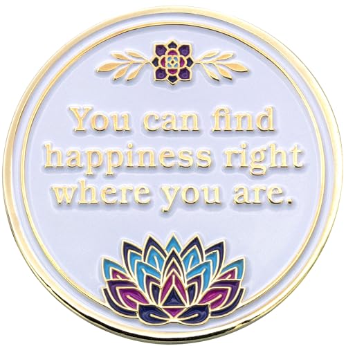 4 year aa coin - sobriety mint 39in bloom39 lotus flower recovery medallionchip - whitegold