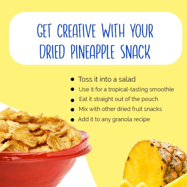 Miniatura 4 de Trozos de piña seca  1 libra  Pieza de piña deshidratada  Piña deshidratada a granel  Todo natural sin OMG piñas secas sin azúcar 16 onzas