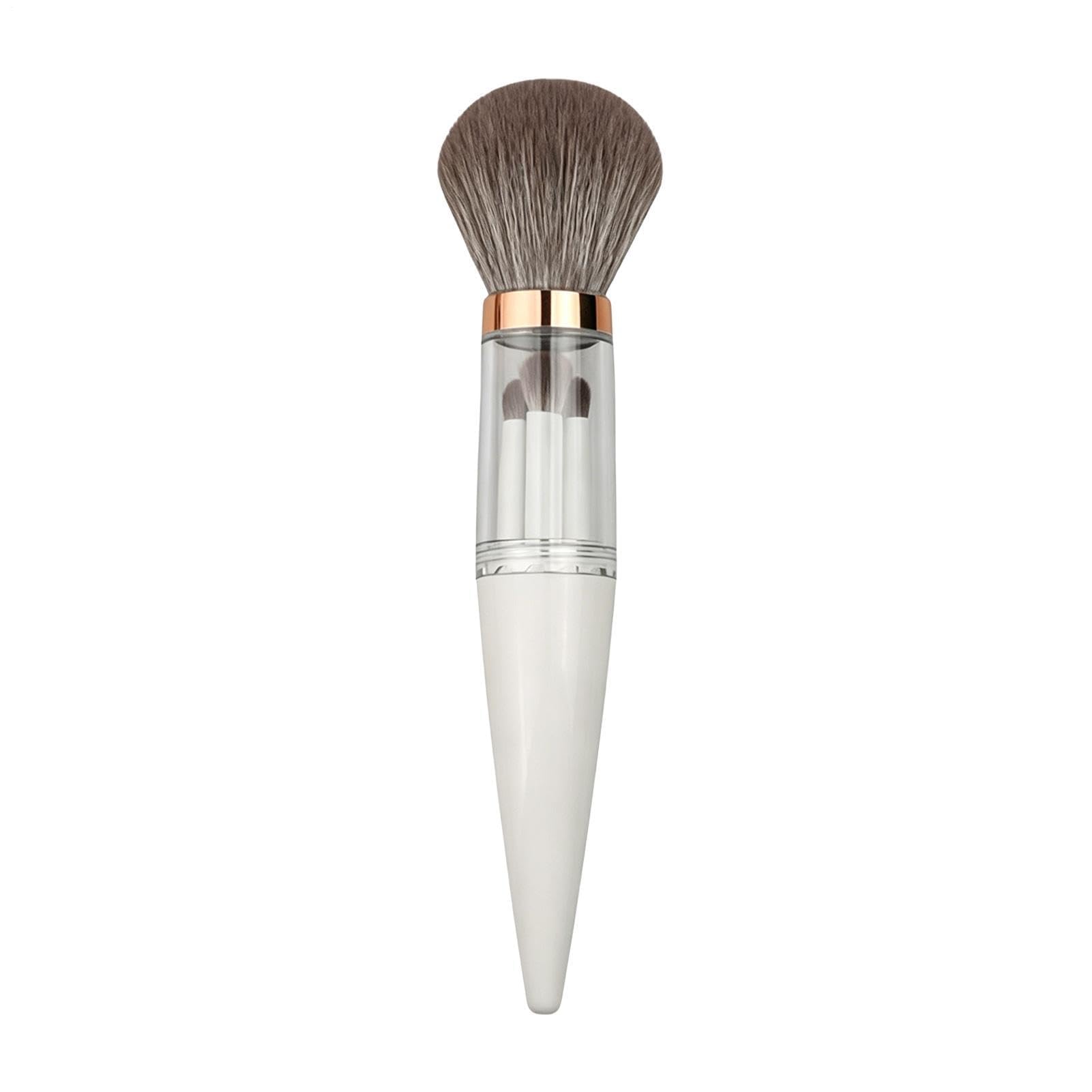 Lot de 5 pinceaux de maquillage de voyage - Pinceaux de maquillage portables réutilisables pour fond de teint et fard à paupières - Pour débutants, filles, mariage, salon et vacances