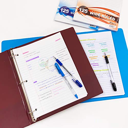 BAZIC College Ruled 100 Sheets Filler Paper, 3 Hole Punched Lined Filler Papers, for 3-Ring Binders Writing Office College Student, 1-Pack - Thumbnail 5