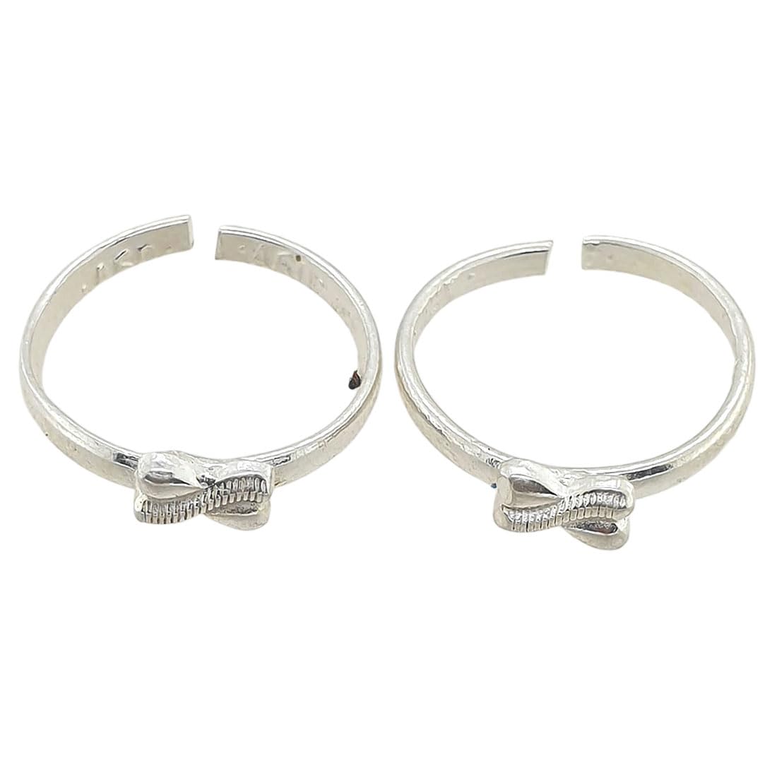 sahiba gems Pure 925 Sterling Silver/Chandi Designer Light Weight Toe Rings/Chutki For Women ~ Pack in 2 Pieces-picture-27