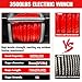 FITHOIST 3500 lb ATV Winch with Red Synthetic Rope - IP68 Waterproof 12V Electric Winch for Boat Trailer Towing