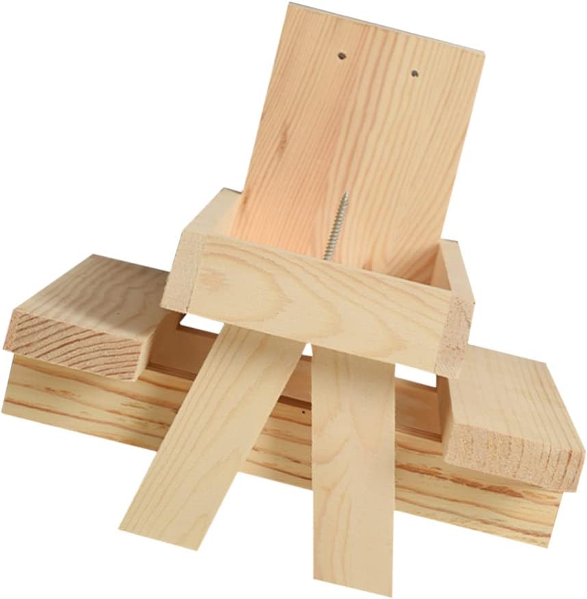 Happyyami Gift Nuts Wooden Squirrel Feeder Squirrel Picnic Table Feeder Corn Cob Holder Squirrel Feeder Table Squirrel Feeding Supplies Bench Outdoor : Patio, Lawn & Garden
