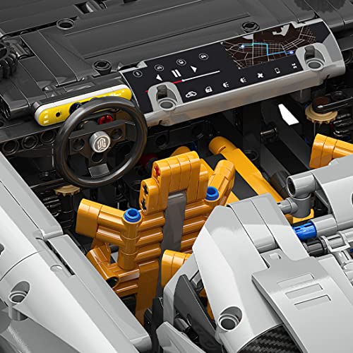SSSSS TopBau Technik 1/8 Sportwagen für Königsegg Gemera, 3058+ Teilen Statisch Rennauto Modellbausatz, Rennwagen… – Bild 7