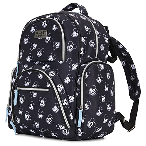 Image of Cudlie Backpack, Mickey-Toss Heads Black, 16 INch