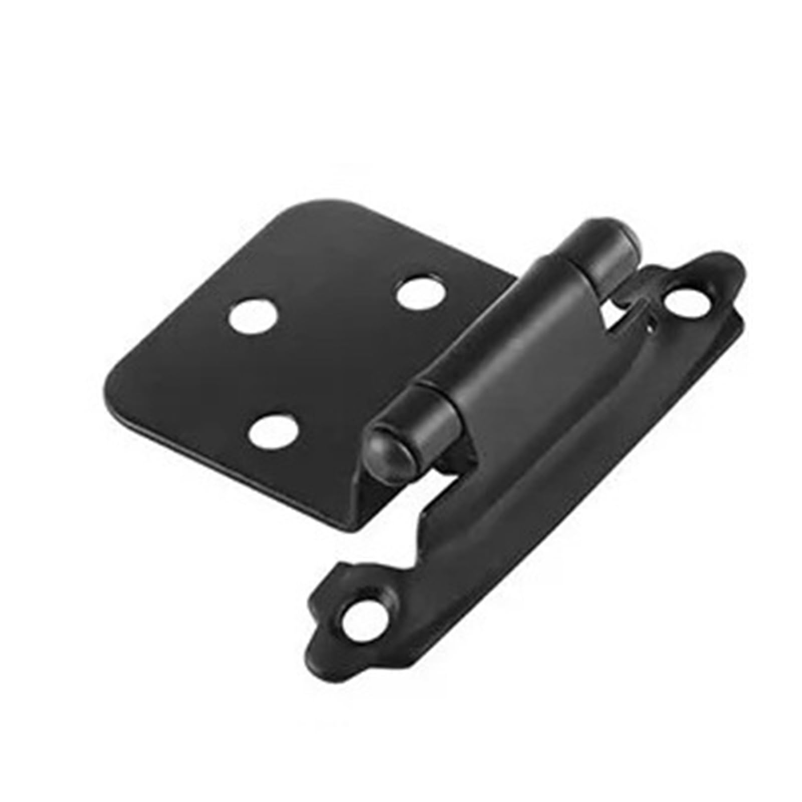 Sensumepb Black 10Pcs Kitchen Cabinet Hinges, Overlay Self Closing Drawer Hardware With Screws, Cold Rolled Steel Construction(Black)