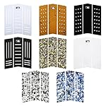 AQUBONA 3pcs/6pcs Stomp Pad Surfboard EVA Traction Pad with 3M Adhesive Professional Tail Pad/Applies All Boards - Surfboard, Shortboard, Longboard, Skimboard, Snowboard/Black - Image 2