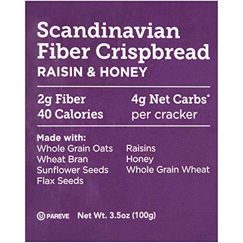 Gg Scandinavian Fiber Crispbread, Raisin & Honey, 3.5 Oz (Pack Of 15) #TOP3