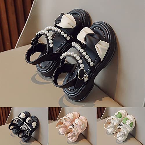 Infant Toddler Baby Kid Girl Sandals Non-Slip Soft Rubber Sole Sandals Shoes Princess Flat Shoes (Pink, 3 Big Kids)2