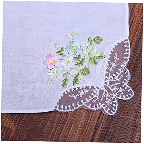Abaodam 12 Pçs Lenços Para Mulheres Lenços Brancos Decoração Retrô Servilletas Para Bordar Guardanap