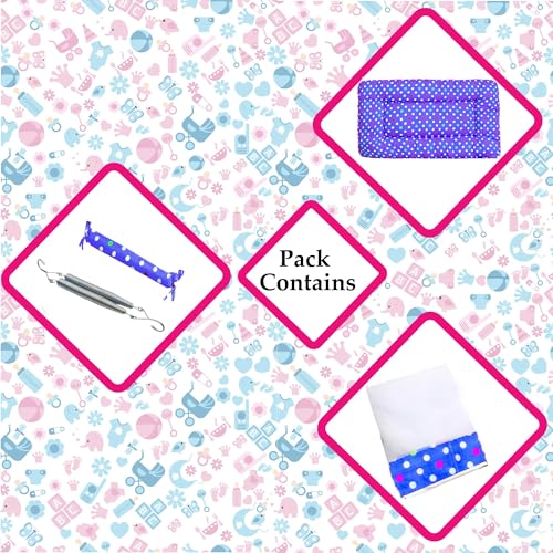Image of Vparents Sleeping Essentials Set Mosquito Net & Spring (Blue) | Window Hanger not Included,Tot | Toddler