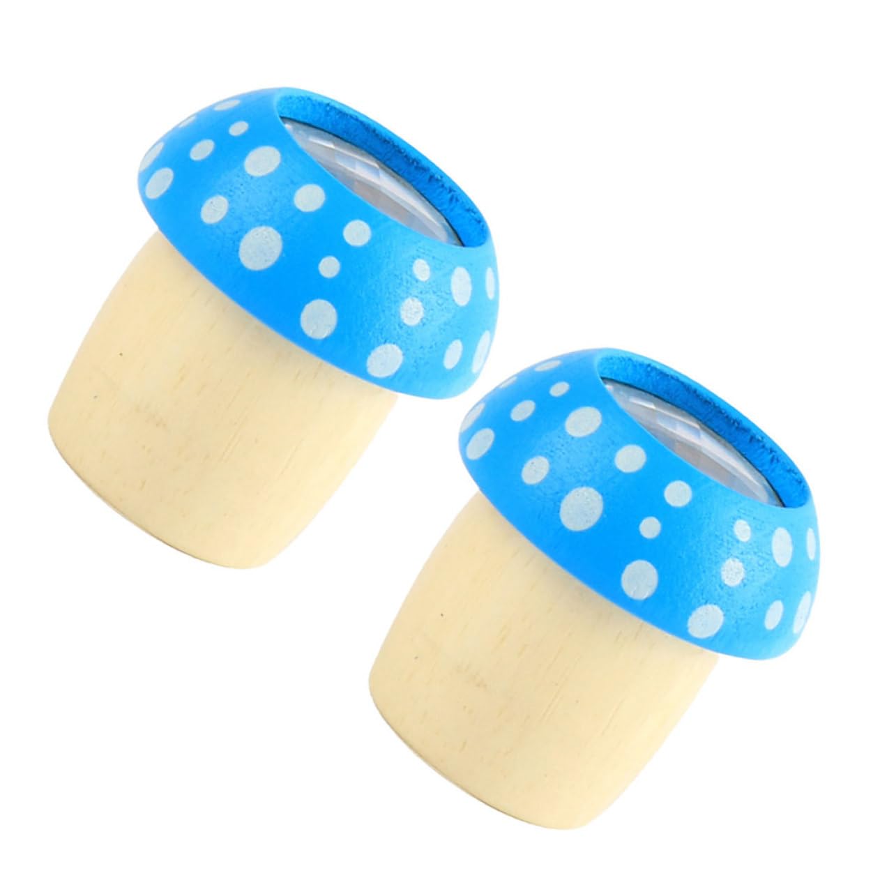 DECHOUS Educational Boys and Girls Toy 2pcs Wooden Mushroom Kaleidoscope Stimulate Creativity