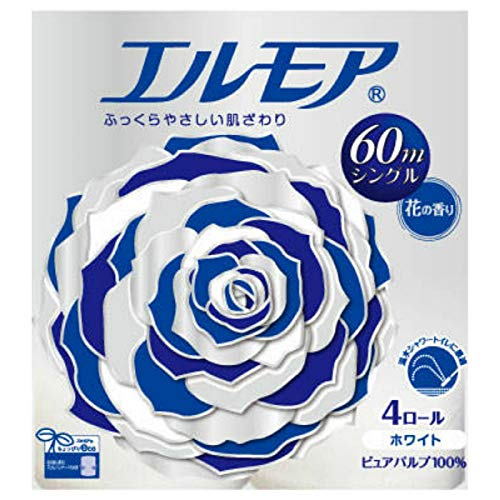 エルモア トイレットペーパー花の香り シングル60m×4ロール