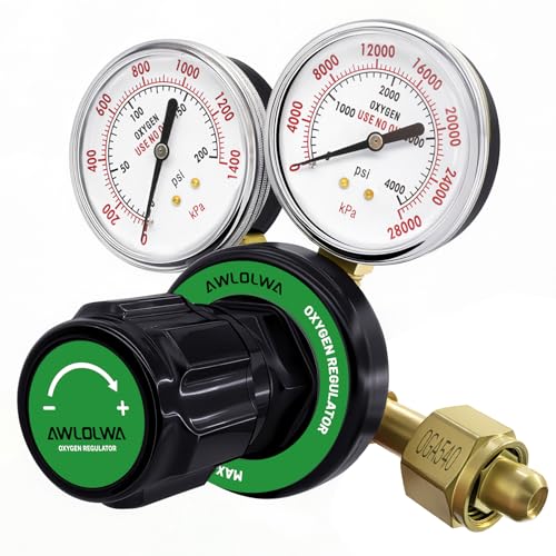 AWLOLWA Oxygen Regulators - Compatible with Medium Duty Welding Gas Torch - CGA540