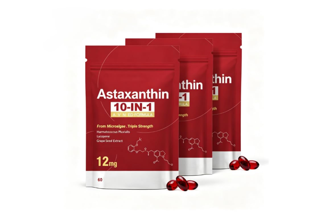 Astaxantina 12 mg, adecuada para hombres y mujeres (60 unidades)