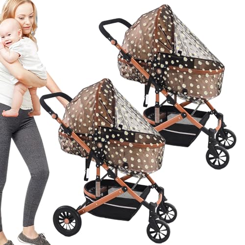 Red Protectora para Cuna De Bebé,Protector Portátil con Correas Elásticas Ajustables | Barrera Protectora con Correas Elásticas para Sillas De Paseo, Cunas, Corralitos Y Moises