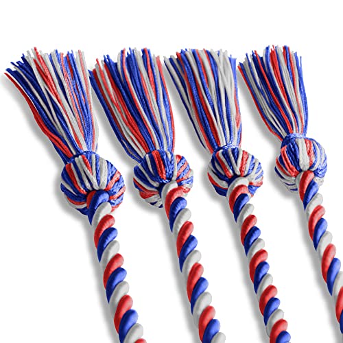 Image of Endea Graduation Double Honor Cord Three-Color (Royal Blue /Red /White)