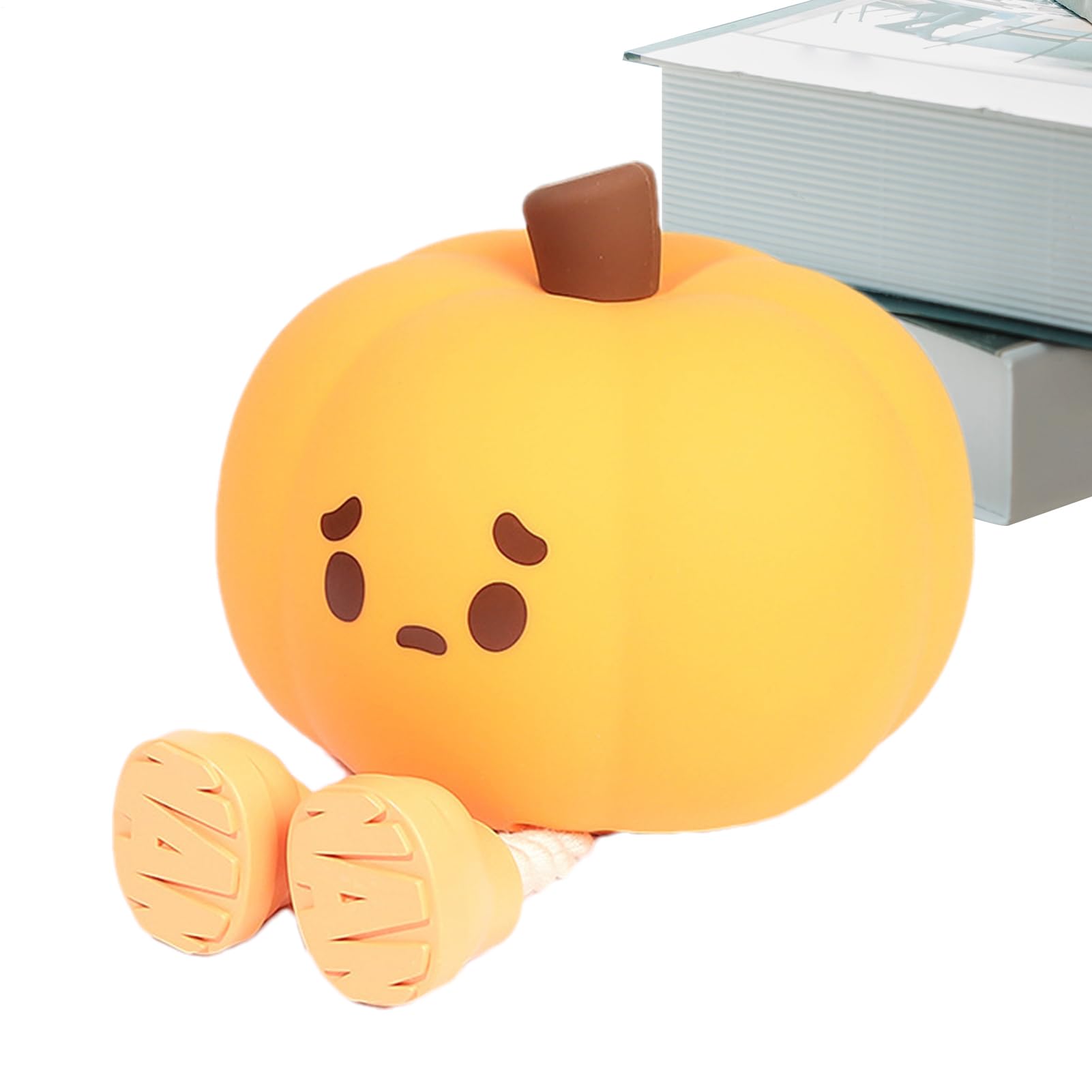 Umiocns Pumpkin Night Light - Unique Soft LED Pumpkin Lamp,Type C Charging 3 Light Adjustable Squeeze Lamp with Touch Control, Soft Silicone Light up Pumpkin for Home Nursery