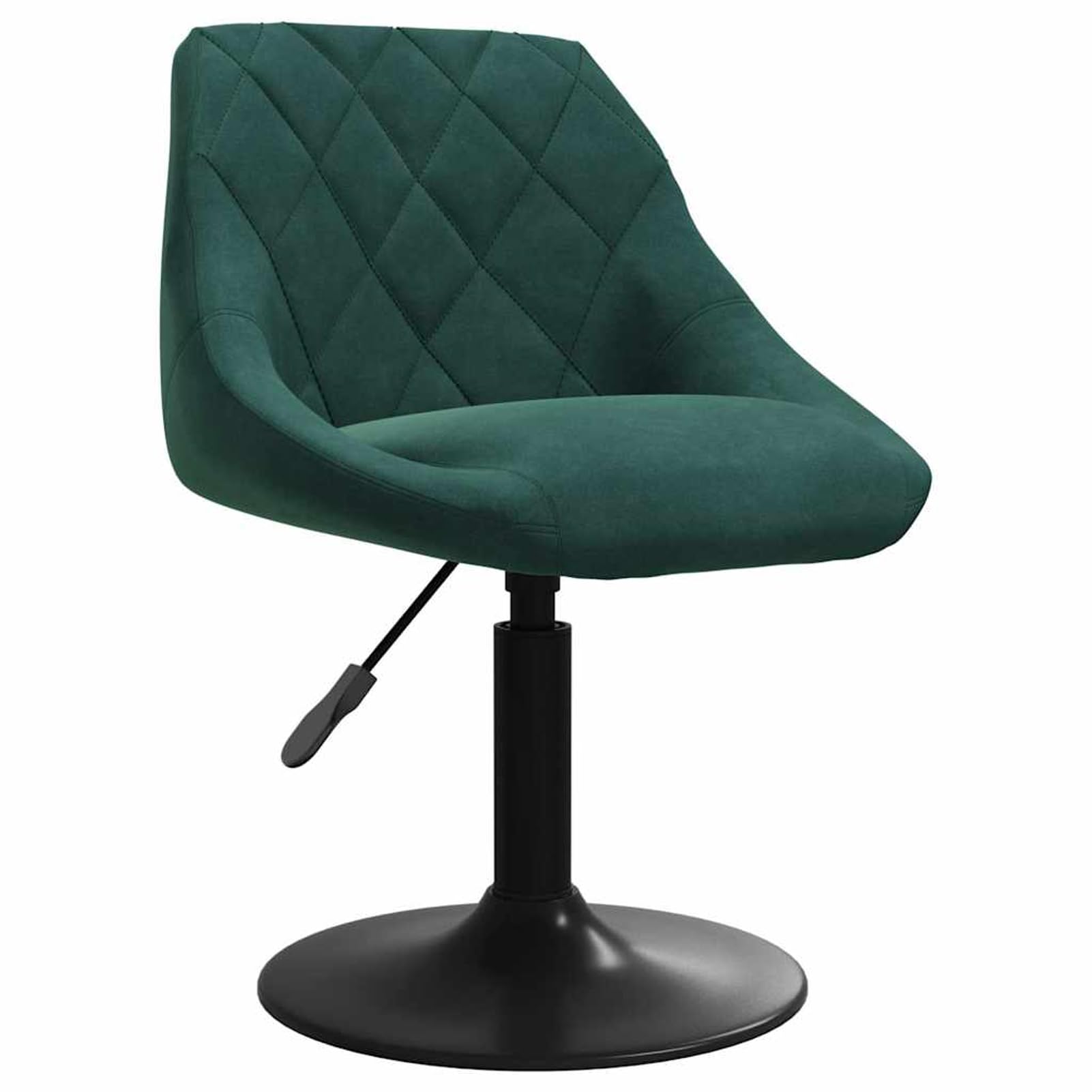 Sedie da Pranzo Girevoli, 4 Pezzi Design Moderno in Velluto Verde Scuro con Schienale Ergonomico e Base in Acciaio, Regolabili in Altezza con Meccanismo a Gas, per Sala da Pranzo e Ufficio Domestico