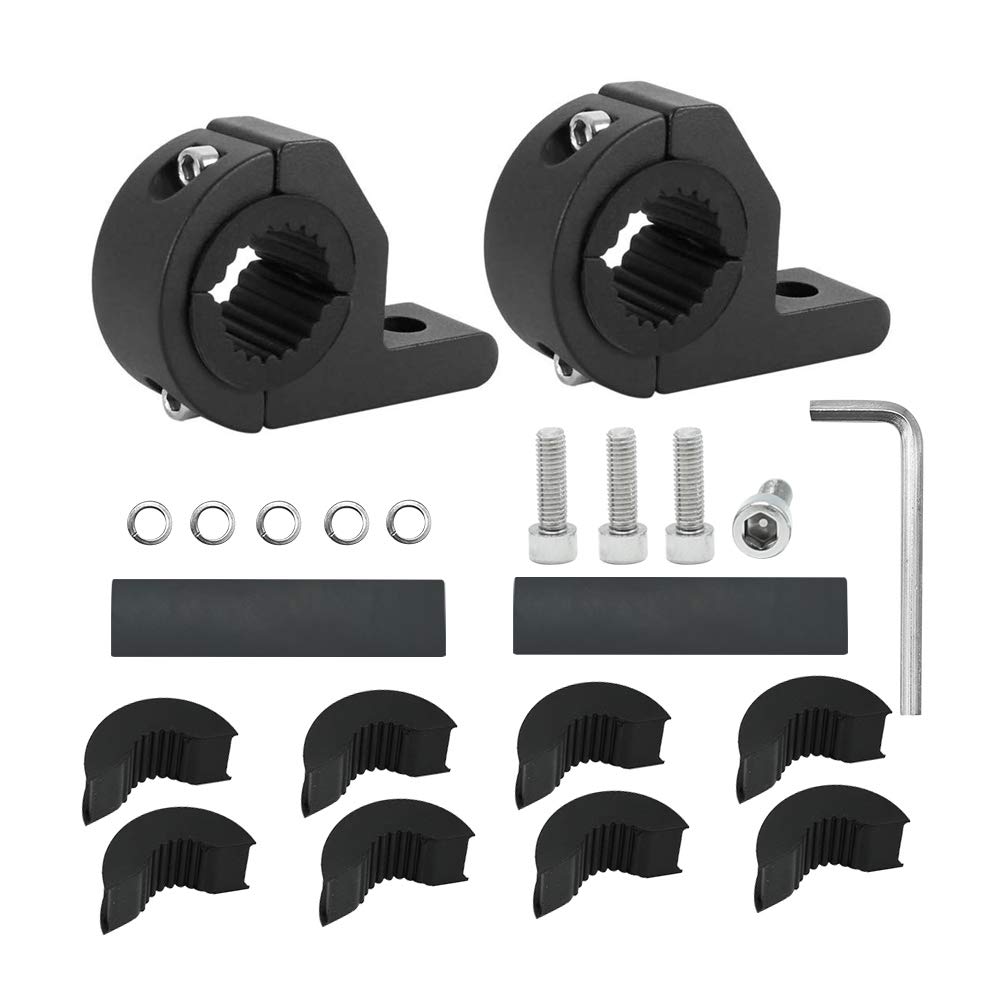 Uniwersalny zacisk wspornika montażowego Bull Bar 2 szt. 19-30 mm do listwy oświetleniowej LED lub HID, anteny UHF, światła jazdy, światła przeciwmgielne