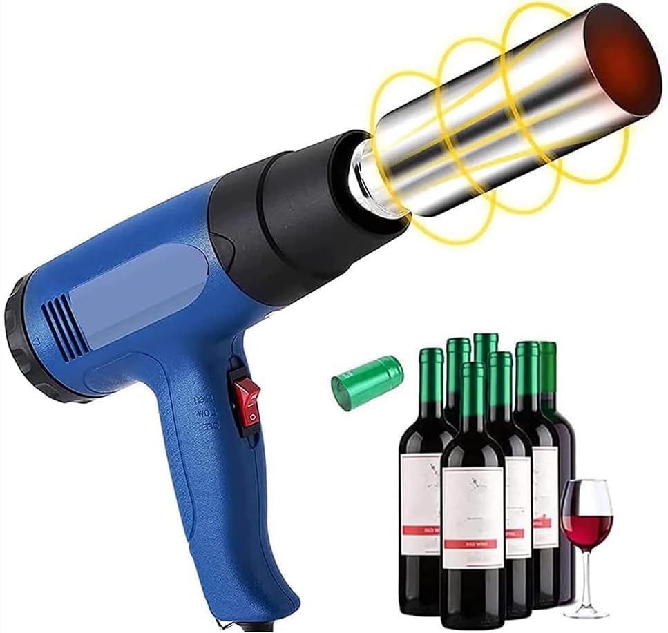 Máquina para envolver botellas de vino con calor uniforme y 2 velocidades ajustables