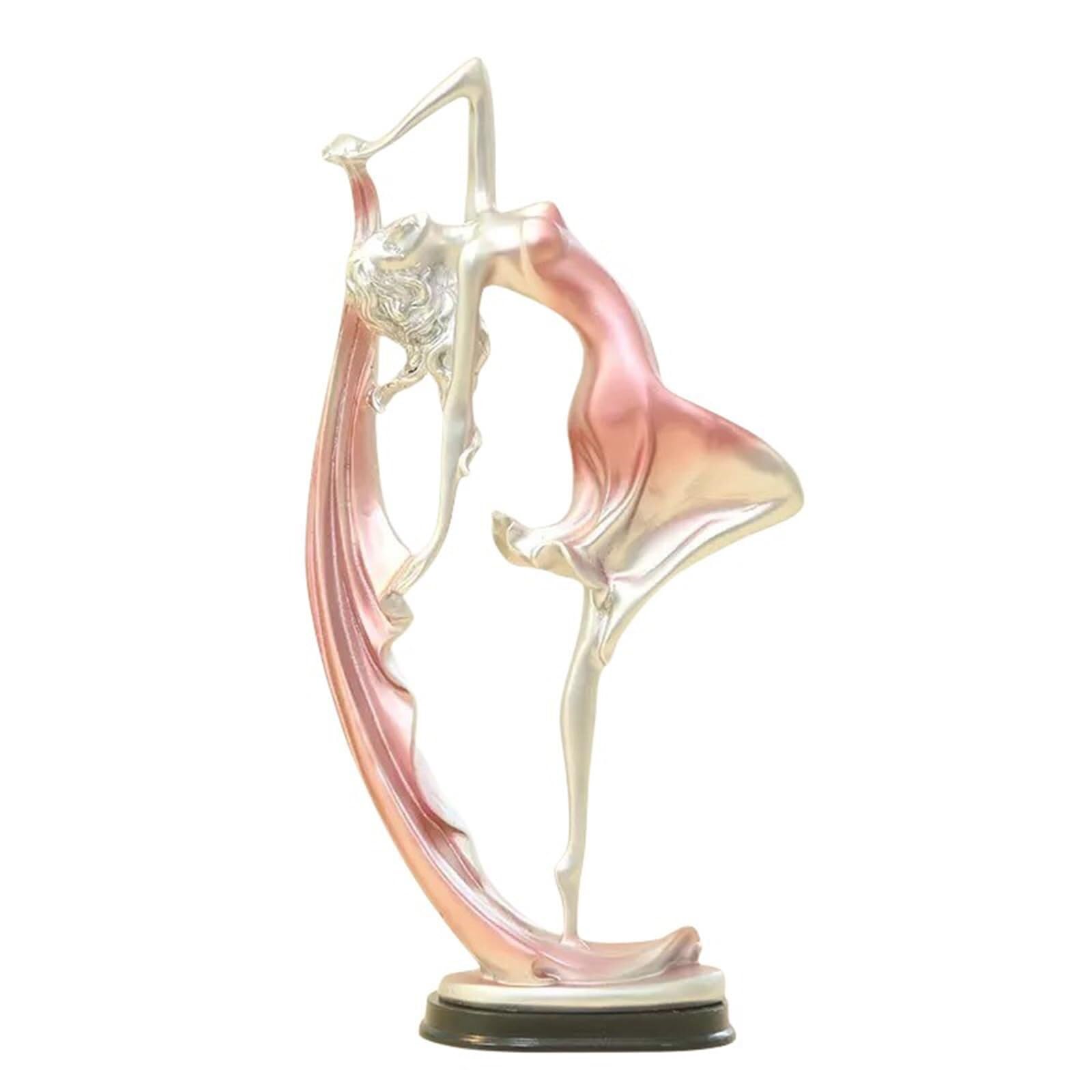 FriendshipHome Home Decor Dancing Girl Statue Home Decoration Ballet Statues Sculpture Art Figurine Table Center Piece(Pink,L)