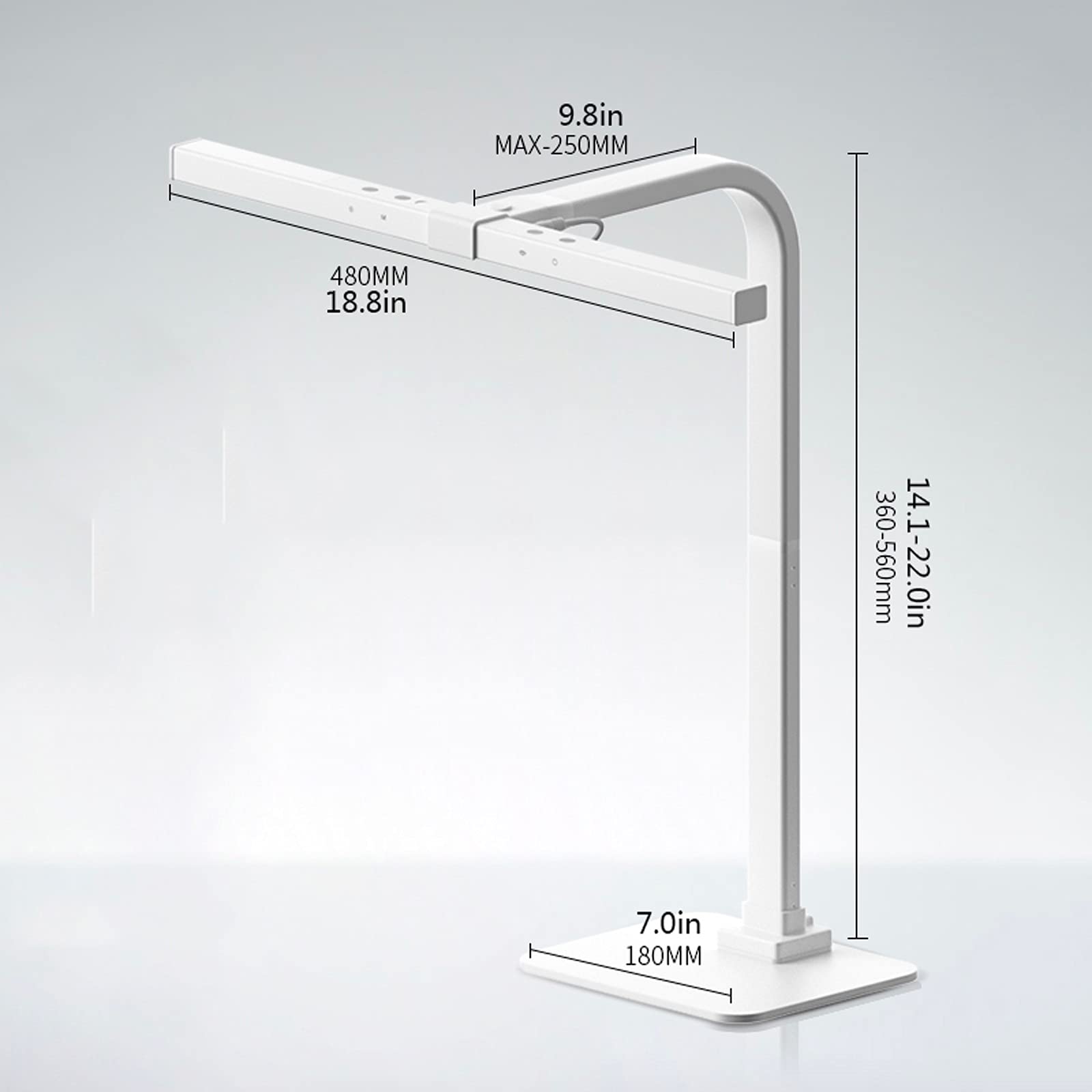 Lampada da studio LED occhio protezione da tavolo lampada a clip luce dimmerabile touch controllo schermo luminoso all'altezza dell'altezza regolabile lampada da lettura ufficio con luce di riempiment