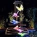 Produktbild ALLOMN Solar Windspiel, Garten Dekoration Licht RGB Multi-Color Allmähliche Änderung, Sechs Schmetterling Wasserdicht Automatische AN/AUS Großes Geschenk für Weihnachten Valentinstag (Transparenter)