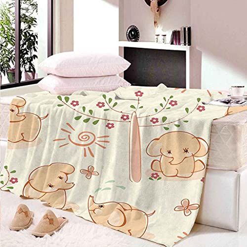 Couverture bébé éléphant plaid de canapé confortable pour vos déplacements