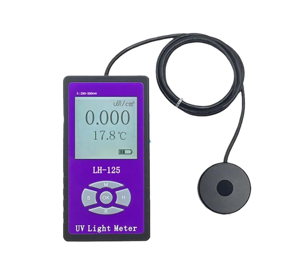 Gqnblvhzupdm One Color Uvb Meter Uva + Uvb Lh-125 Barrier Ultraviolet Transmittance Penetration Rate Irradiance Detector Radiometer Uv Light Meter