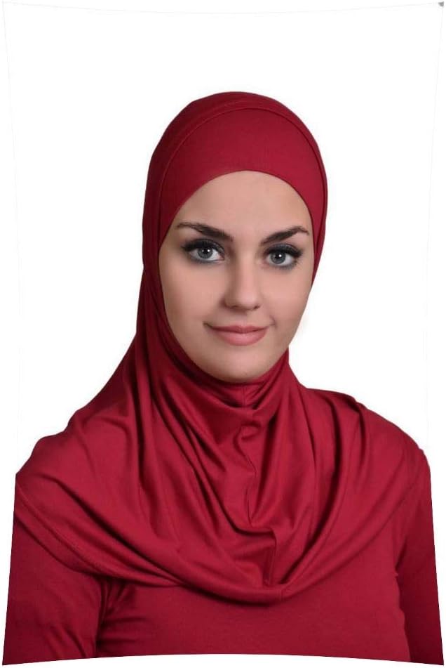 Burgundy Al Ameera Muslim Hijab Lycra Amira 2 Piece Hood