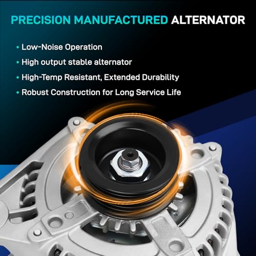 Image of New Alternator Compatible with Chrysler 2007 Aspen, Dodge 2007 Durango, 2007-2010 Nitro, 2009-2010 Ram 1500, Jeep 2007-2010 Liberty, 3.7L 4.7L, 11240 56029914A
