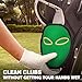 GOLDALIENS Golf Club Cleaner & Ball Cleaning Bag,Original Three-Layer Fabric Waterproof Technology,Golfer's Ultimate Green Clean Scrub Equipment Accessories (Green)
