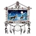 Cynthie Fisher Wolf Art Dreamcatcher Wall Plaque Lights Up and Glows in the Dark by The Bradford Exchange