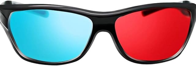 Universal Black Frame Red Blue Cyan Anaglyph 3D Glasses 0.2mm for Movie Game DVD Cost-Effective and Good Quality
