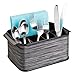 InterDesign Twillo Silverware, Flatware Caddy Organizer for Kitchen Countertop Storage, Dining Table - Black