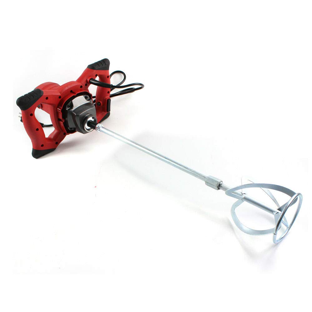 Mezclador de Mortero eléctrico, Mezclador 1500W Heavy Duty Cemento/MORTERA/PLATRE 6 velocidades ajustables