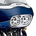 Dual LED Headlight for Motorcycle Road Glide 2004 2005 2006 2007 2008 2009 2010 2011 2012 2013 (Chrome)
