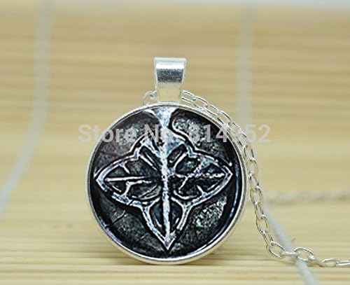 Lawrence Painting Glass Cabochon Necklace Blue Sentinels Of Dark Dark Souls Ii Necklace A3253