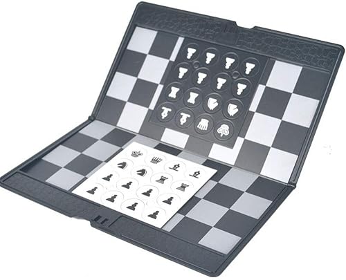 Miniatura 1 de Juego de ajedrez magnético juego de ajedrez plegable portátil juego de mesa de viaje con ranura de ajedrez juego de tablero para principiantes