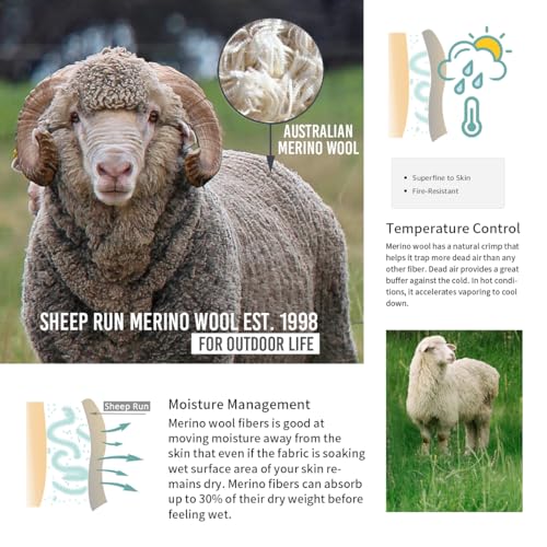 SHEEP RUN 100% Merino Wool Tank Top Men's Lightweight Wicking Breathable Workout Activewear Shirt3