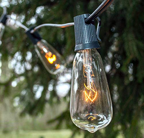 Romasaty 10-Pack Edison Light Bulbs ST40 Clear Replacement Bulbs-7 watts 120 Volts E17 Screw Base for Outdoor Indoor Patio Edison String Lights-Clear - Image 5
