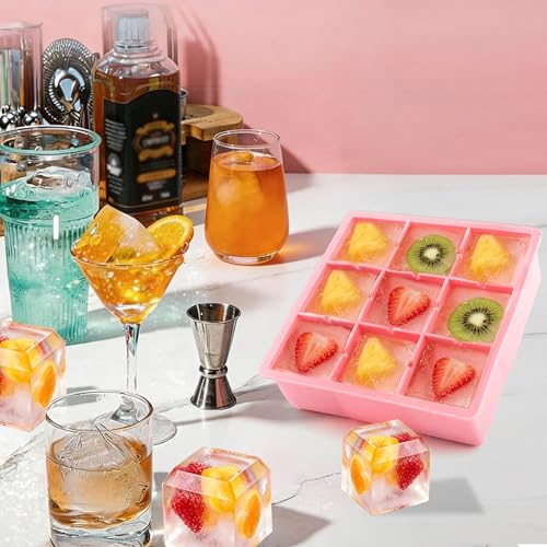 Bandeja grande de cubitos de hielo para whisky, silicona miniatura 2