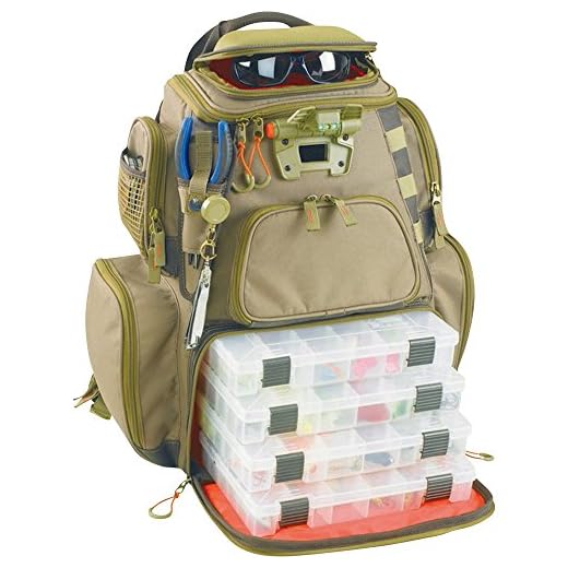 Wild River by CLC WT3604 Tackle Tek Nomad Lighted Backpack & Four PT3600 Trays