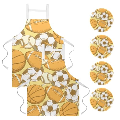 Tablier de cuisine pour pâtisserie et nettoyage de la maison lot de 2