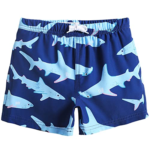 Maamgic Boys Swim Trunks Stretch Quick Dry Swim Shorts Kids Bathing Suits Toddler Boy Swimsuit Swimwear Blue Shark 14/16 cover